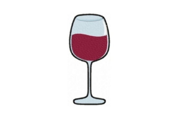 Red Wine Glass: A Seasonal Embroidery Staple