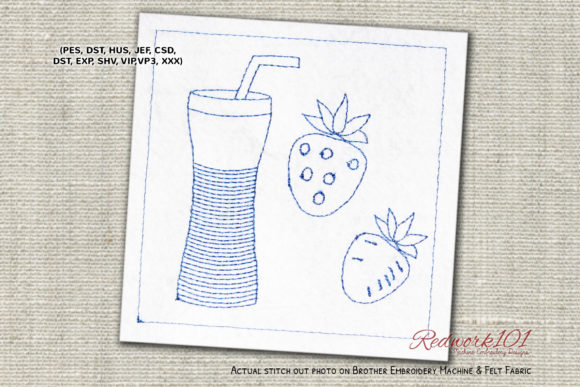 Strawberry Juice Redwork Review