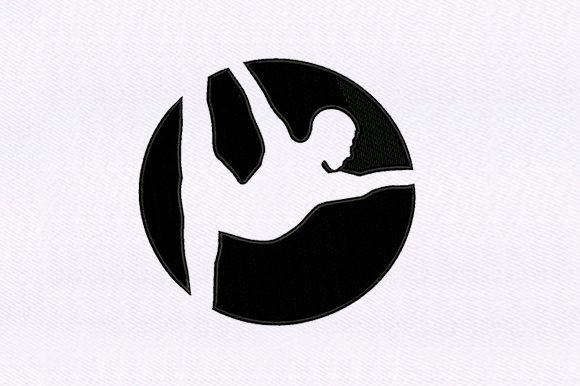 Woman Doing Yoga Embroidery Design